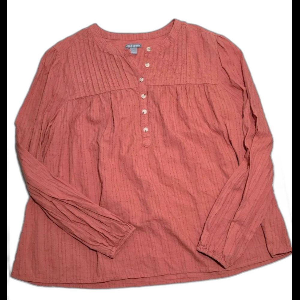 Womens Large long sleeve peasant top